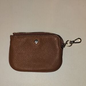 Kate Spade Tan Leather Coin Purse Keychain